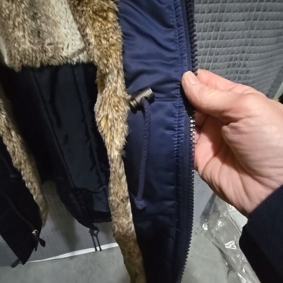 Halifax Fur Lined Parka Coat Lg Pennylane Jacket Full Zip Ski Winter Hooded Cozy - Picture 11 of 14